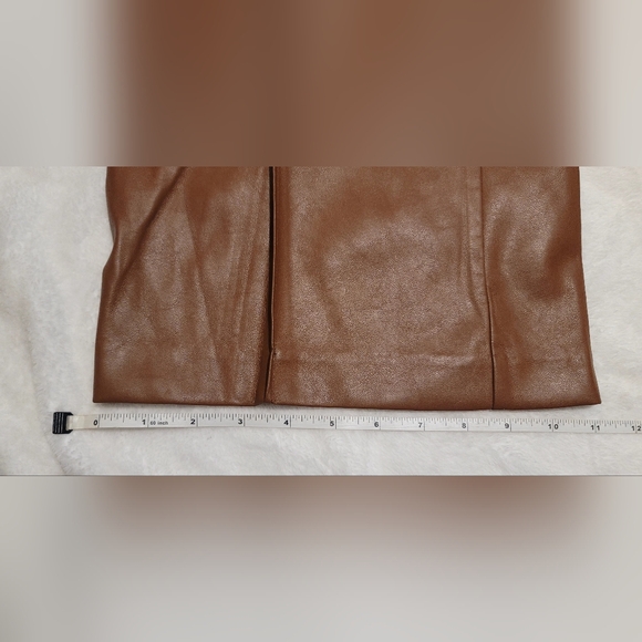 Women's Nine West Pleated Faux Leather Trouser - Picture 14 of 16